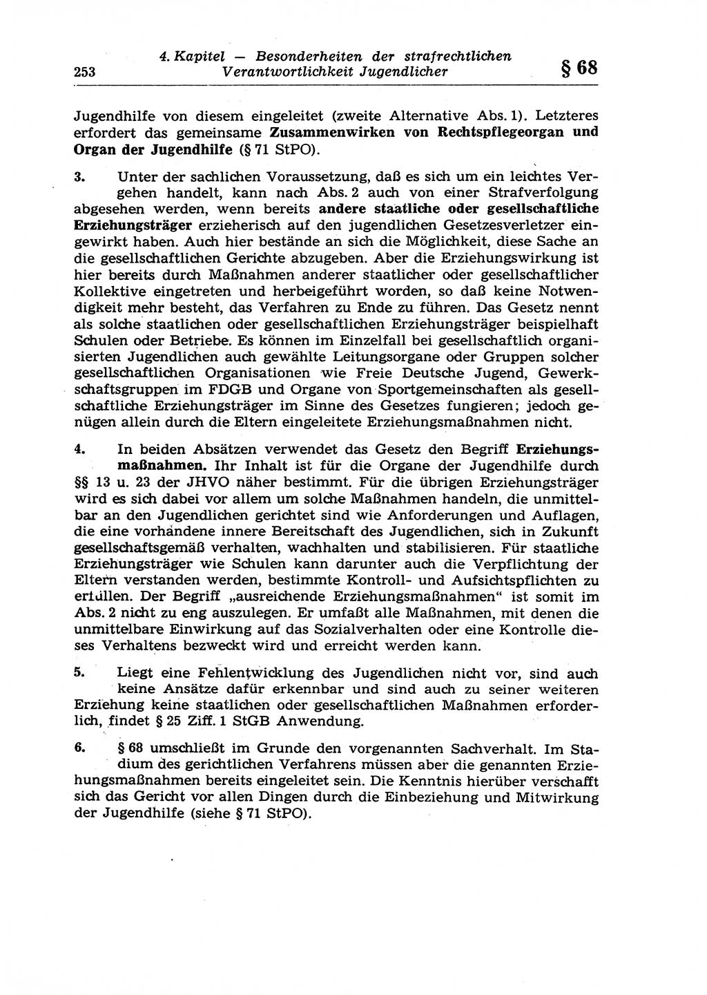 Strafrecht der Deutschen Demokratischen Republik (DDR), Lehrkommentar zum Strafgesetzbuch (StGB), Allgemeiner Teil 1970, Seite 253 (Strafr. DDR Lehrkomm. StGB AT 1970, S. 253)