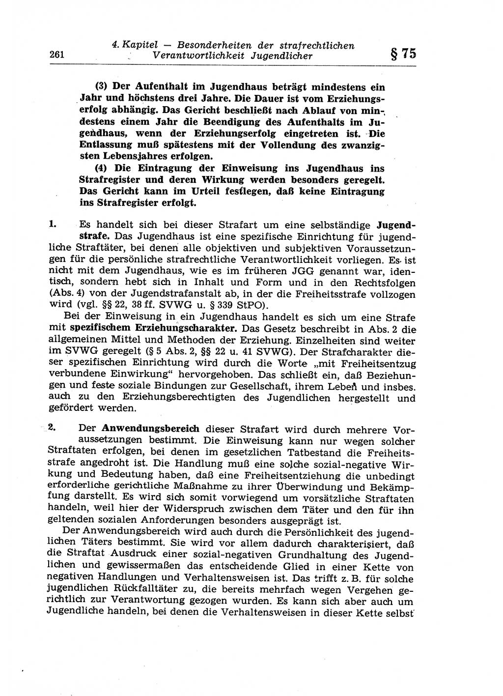 Strafrecht der Deutschen Demokratischen Republik (DDR), Lehrkommentar zum Strafgesetzbuch (StGB), Allgemeiner Teil 1970, Seite 261 (Strafr. DDR Lehrkomm. StGB AT 1970, S. 261)