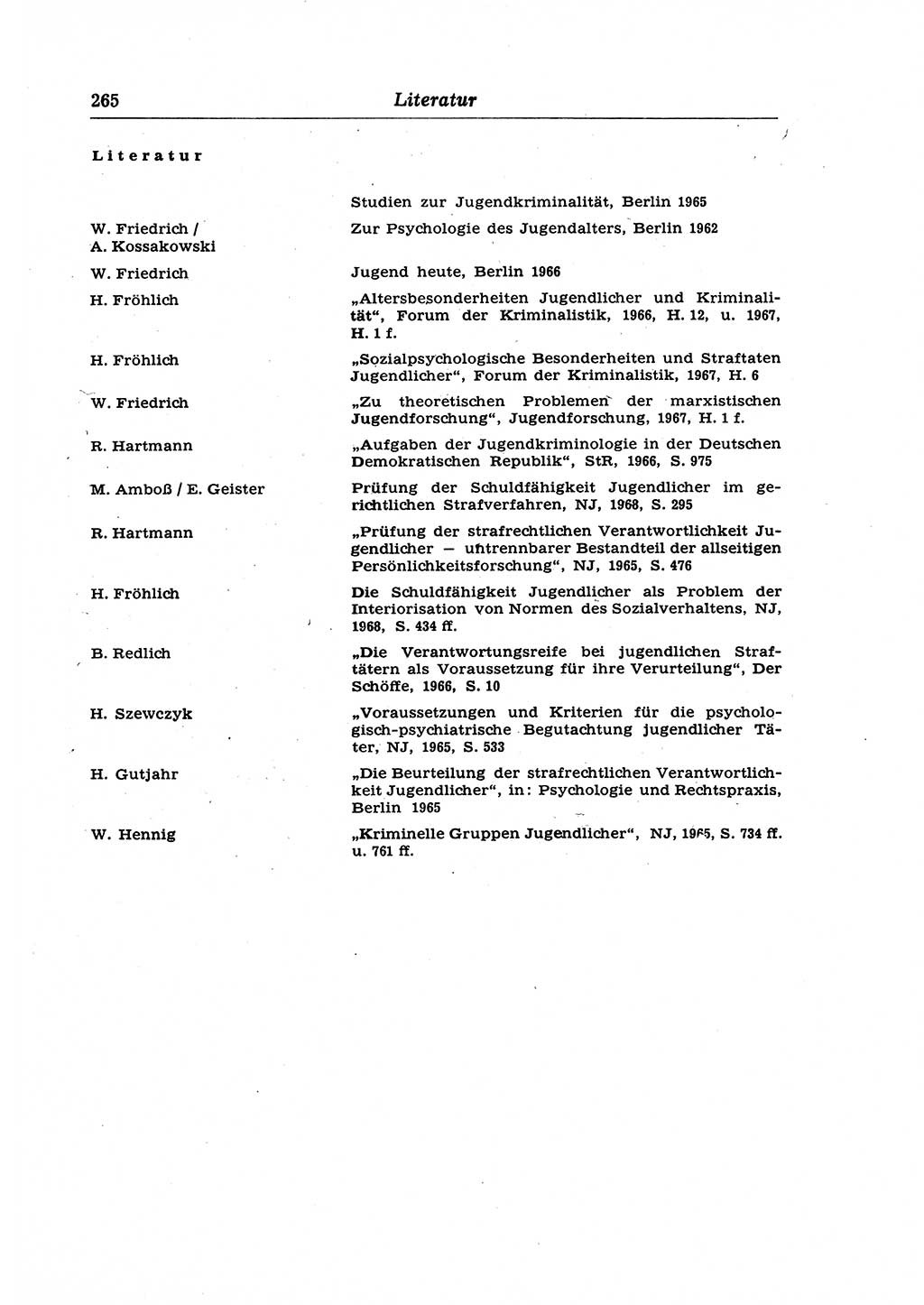 Strafrecht der Deutschen Demokratischen Republik (DDR), Lehrkommentar zum Strafgesetzbuch (StGB), Allgemeiner Teil 1970, Seite 265 (Strafr. DDR Lehrkomm. StGB AT 1970, S. 265)