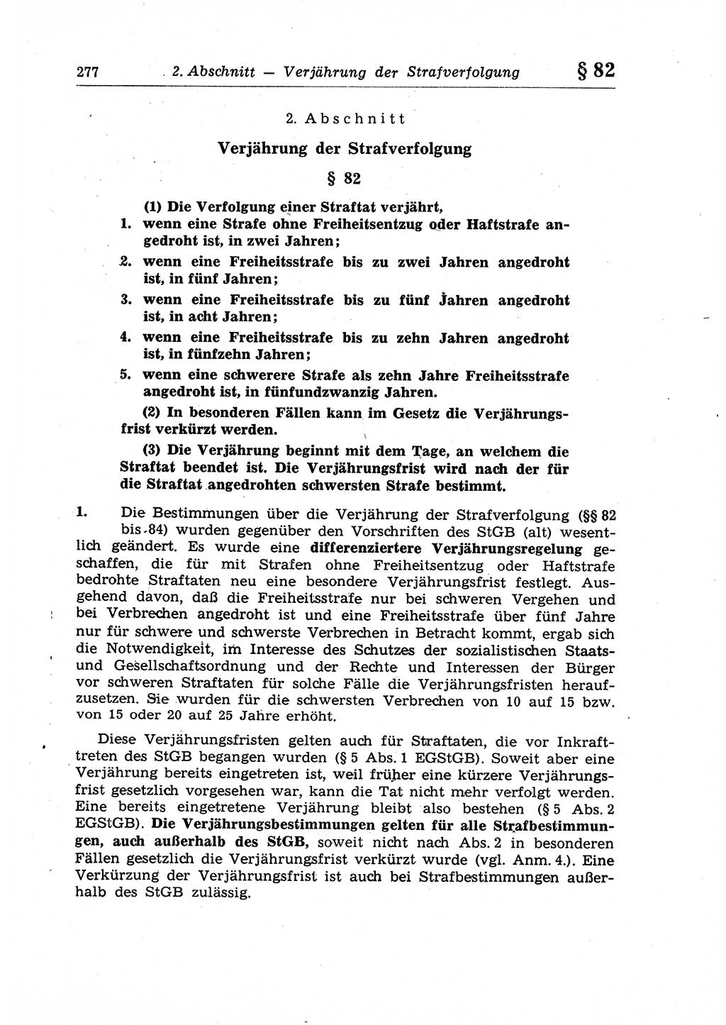 Strafrecht der Deutschen Demokratischen Republik (DDR), Lehrkommentar zum Strafgesetzbuch (StGB), Allgemeiner Teil 1970, Seite 277 (Strafr. DDR Lehrkomm. StGB AT 1970, S. 277)