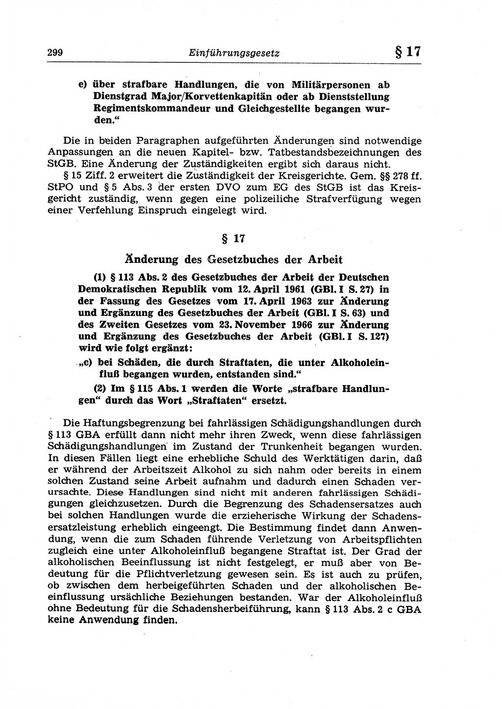 Strafrecht der Deutschen Demokratischen Republik (DDR), Lehrkommentar zum Strafgesetzbuch (StGB), Allgemeiner Teil 1970, Seite 299 (Strafr. DDR Lehrkomm. StGB AT 1970, S. 299)