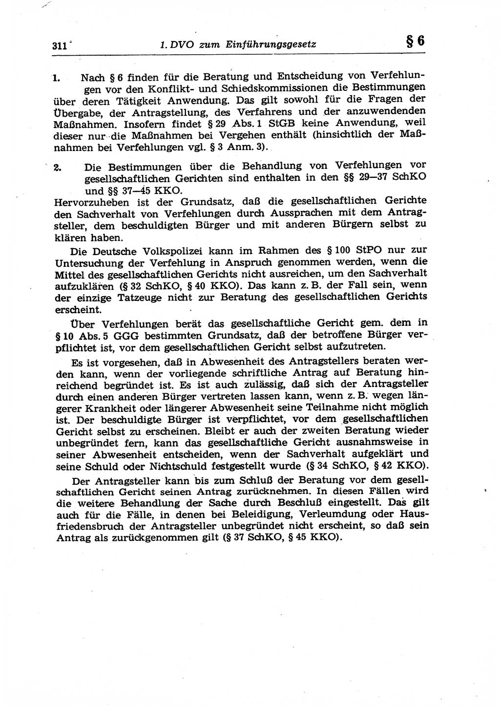 Strafrecht der Deutschen Demokratischen Republik (DDR), Lehrkommentar zum Strafgesetzbuch (StGB), Allgemeiner Teil 1970, Seite 311 (Strafr. DDR Lehrkomm. StGB AT 1970, S. 311)