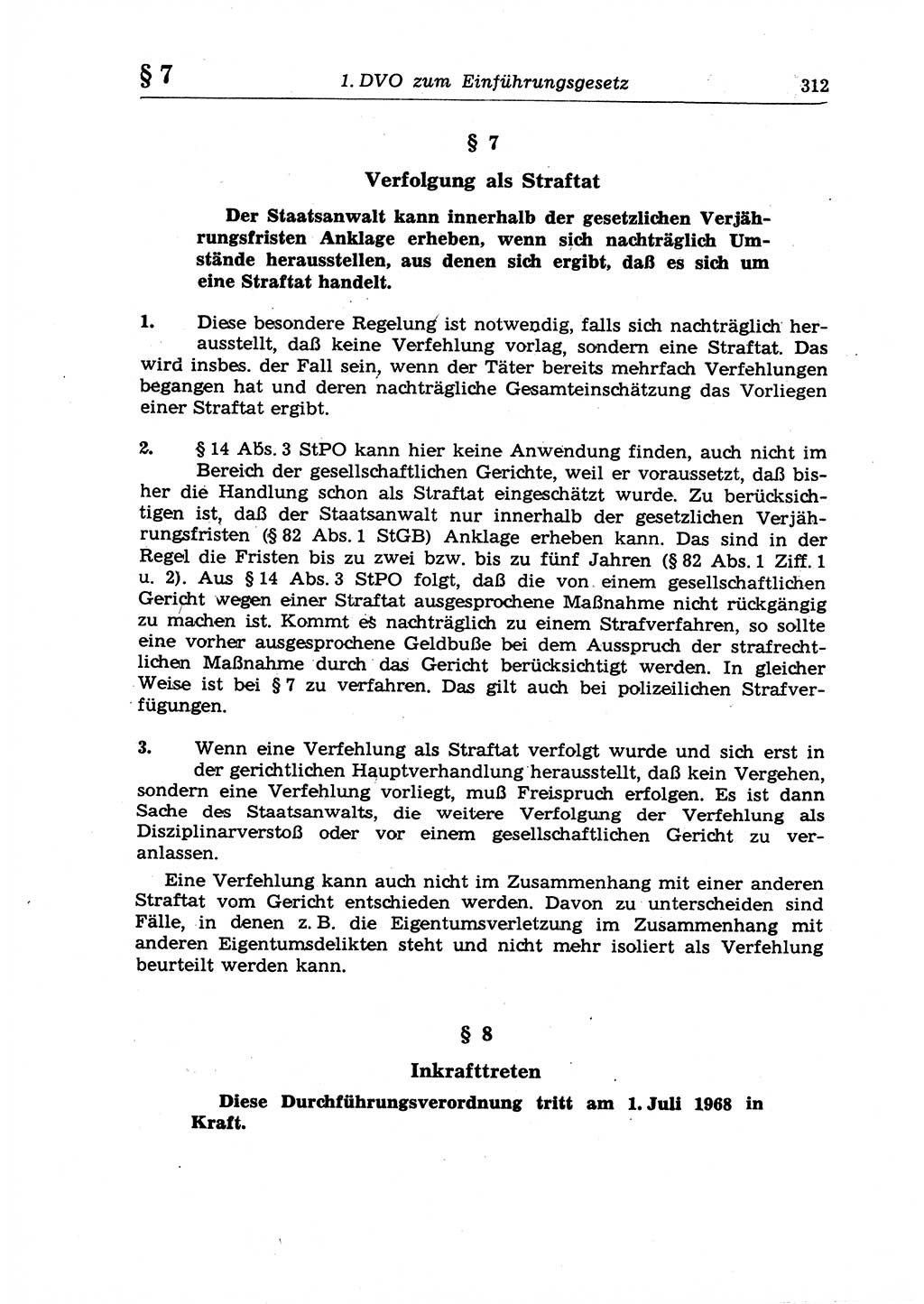 Strafrecht der Deutschen Demokratischen Republik (DDR), Lehrkommentar zum Strafgesetzbuch (StGB), Allgemeiner Teil 1970, Seite 312 (Strafr. DDR Lehrkomm. StGB AT 1970, S. 312)