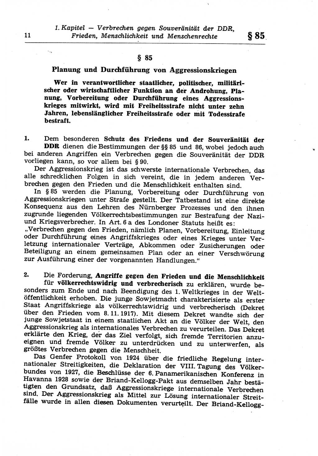 Strafrecht der Deutschen Demokratischen Republik (DDR), Lehrkommentar zum Strafgesetzbuch (StGB), Besonderer Teil 1970, Seite 11 (Strafr. DDR Lehrkomm. StGB BT 1970, S. 11)
