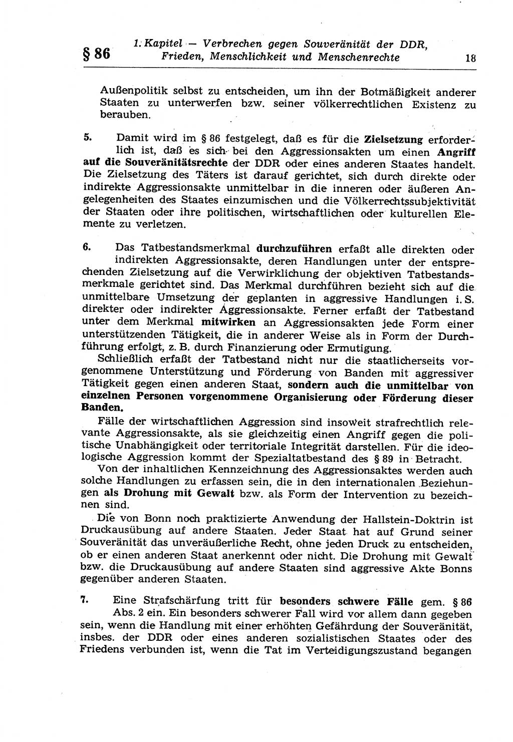 Strafrecht der Deutschen Demokratischen Republik (DDR), Lehrkommentar zum Strafgesetzbuch (StGB), Besonderer Teil 1970, Seite 18 (Strafr. DDR Lehrkomm. StGB BT 1970, S. 18)