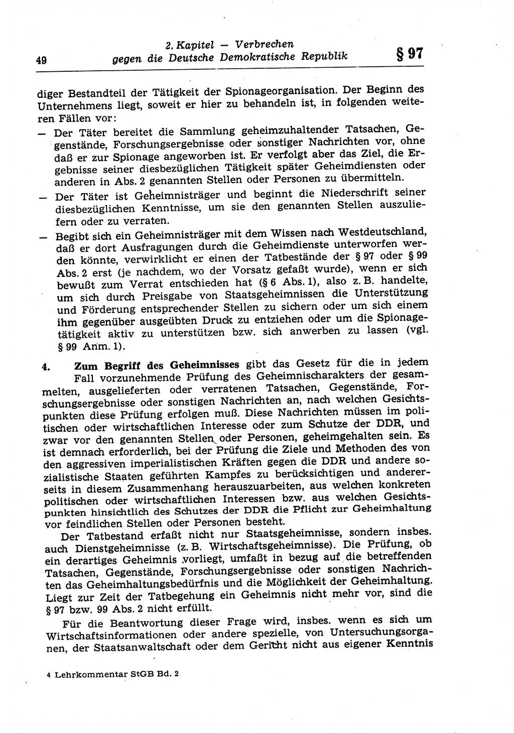 Strafrecht der Deutschen Demokratischen Republik (DDR), Lehrkommentar zum Strafgesetzbuch (StGB), Besonderer Teil 1970, Seite 49 (Strafr. DDR Lehrkomm. StGB BT 1970, S. 49)