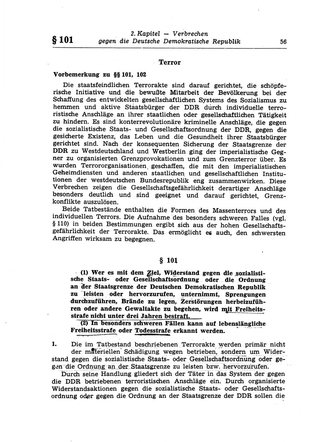 Strafrecht der Deutschen Demokratischen Republik (DDR), Lehrkommentar zum Strafgesetzbuch (StGB), Besonderer Teil 1970, Seite 56 (Strafr. DDR Lehrkomm. StGB BT 1970, S. 56)