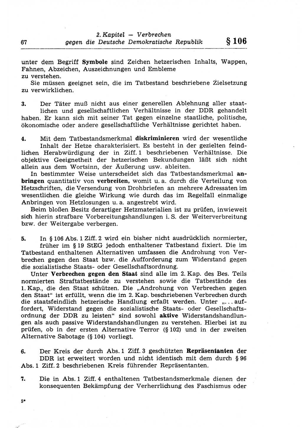 Strafrecht der Deutschen Demokratischen Republik (DDR), Lehrkommentar zum Strafgesetzbuch (StGB), Besonderer Teil 1970, Seite 67 (Strafr. DDR Lehrkomm. StGB BT 1970, S. 67)