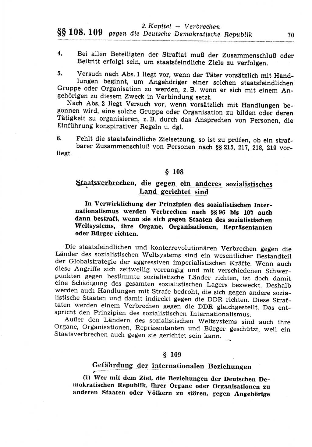 Strafrecht der Deutschen Demokratischen Republik (DDR), Lehrkommentar zum Strafgesetzbuch (StGB), Besonderer Teil 1970, Seite 70 (Strafr. DDR Lehrkomm. StGB BT 1970, S. 70)