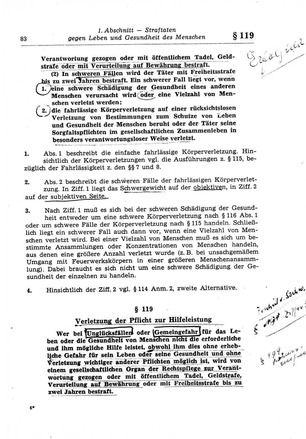 Strafrecht der Deutschen Demokratischen Republik (DDR), Lehrkommentar zum Strafgesetzbuch (StGB), Besonderer Teil 1970, Seite 83 (Strafr. DDR Lehrkomm. StGB BT 1970, S. 83)