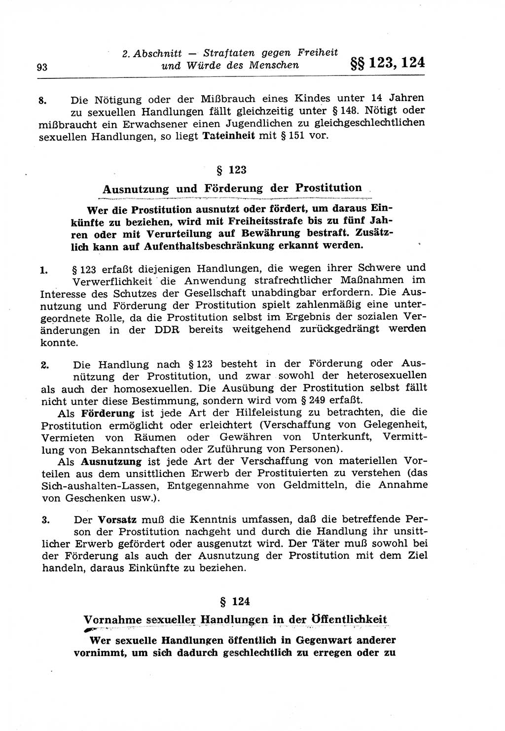 Strafrecht der Deutschen Demokratischen Republik (DDR), Lehrkommentar zum Strafgesetzbuch (StGB), Besonderer Teil 1970, Seite 93 (Strafr. DDR Lehrkomm. StGB BT 1970, S. 93)