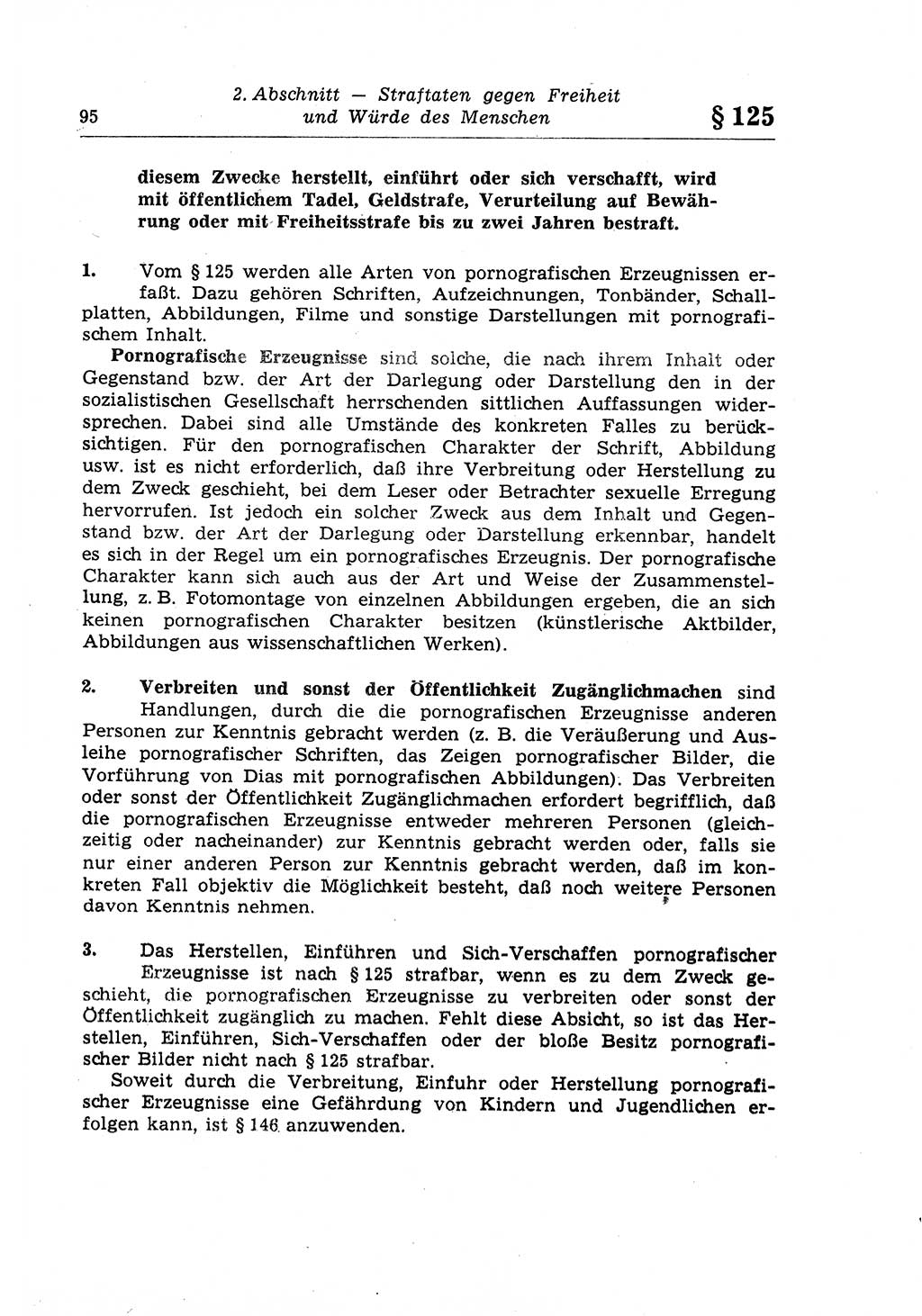 Strafrecht der Deutschen Demokratischen Republik (DDR), Lehrkommentar zum Strafgesetzbuch (StGB), Besonderer Teil 1970, Seite 95 (Strafr. DDR Lehrkomm. StGB BT 1970, S. 95)