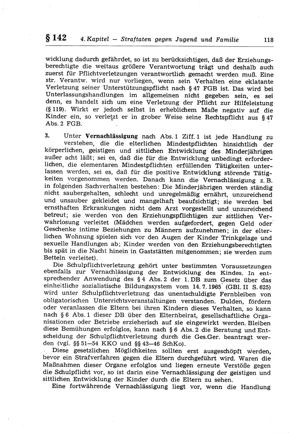 Strafrecht der Deutschen Demokratischen Republik (DDR), Lehrkommentar zum Strafgesetzbuch (StGB), Besonderer Teil 1970, Seite 118 (Strafr. DDR Lehrkomm. StGB BT 1970, S. 118)