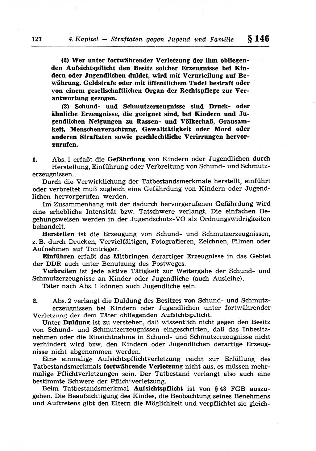 Strafrecht der Deutschen Demokratischen Republik (DDR), Lehrkommentar zum Strafgesetzbuch (StGB), Besonderer Teil 1970, Seite 127 (Strafr. DDR Lehrkomm. StGB BT 1970, S. 127)