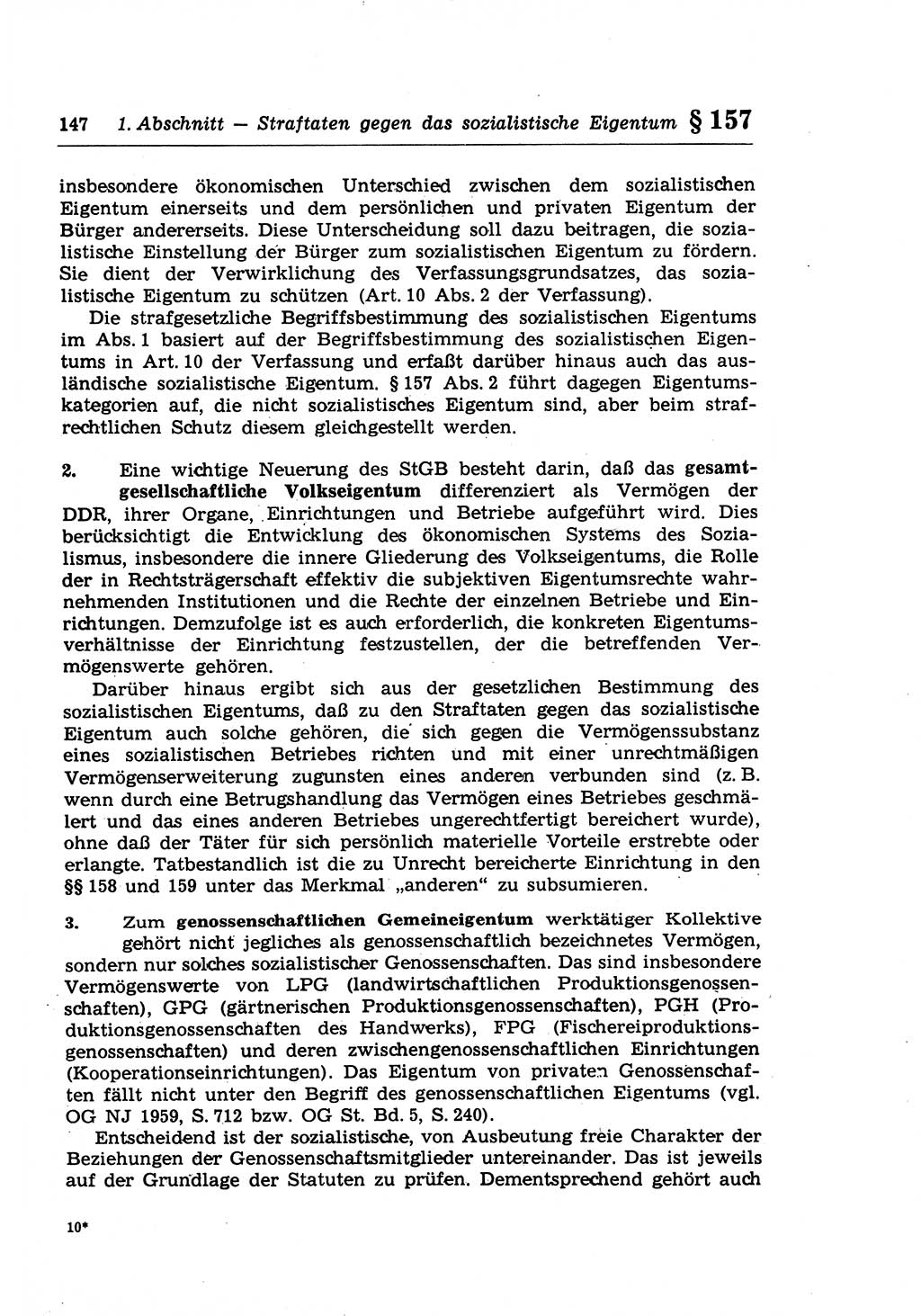 Strafrecht der Deutschen Demokratischen Republik (DDR), Lehrkommentar zum Strafgesetzbuch (StGB), Besonderer Teil 1970, Seite 147 (Strafr. DDR Lehrkomm. StGB BT 1970, S. 147)