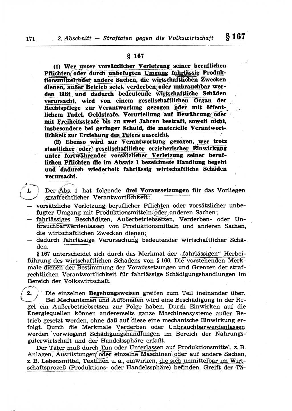 Strafrecht der Deutschen Demokratischen Republik (DDR), Lehrkommentar zum Strafgesetzbuch (StGB), Besonderer Teil 1970, Seite 171 (Strafr. DDR Lehrkomm. StGB BT 1970, S. 171)