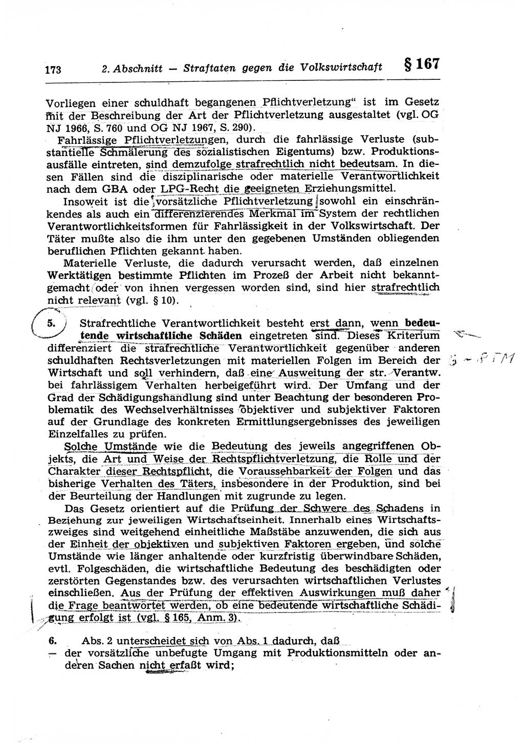 Strafrecht der Deutschen Demokratischen Republik (DDR), Lehrkommentar zum Strafgesetzbuch (StGB), Besonderer Teil 1970, Seite 173 (Strafr. DDR Lehrkomm. StGB BT 1970, S. 173)