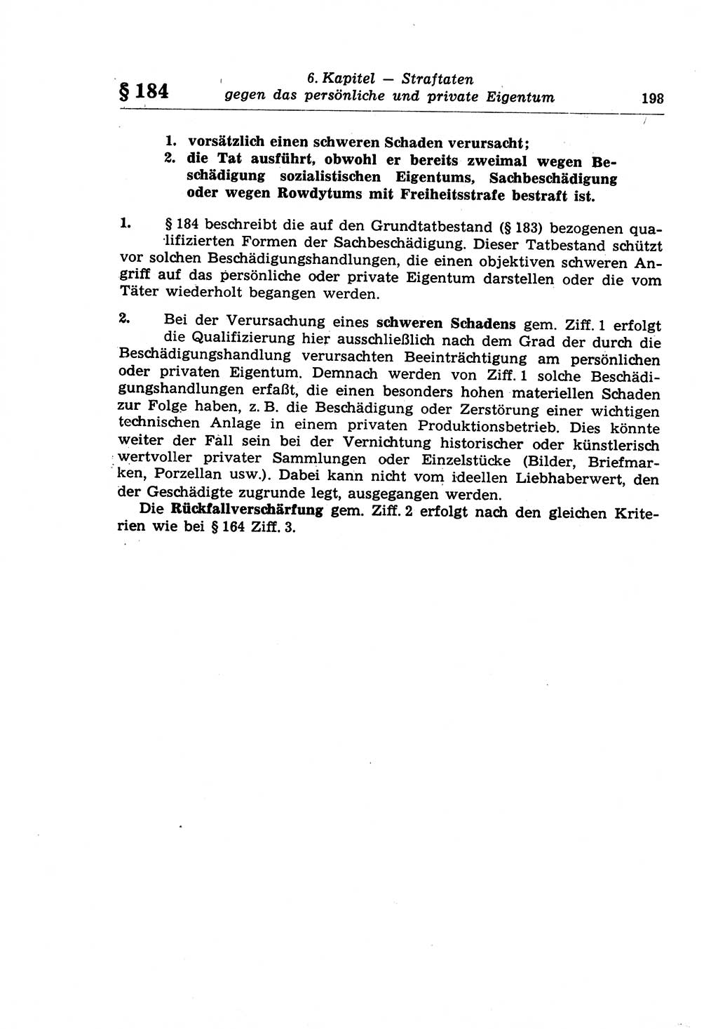 Strafrecht der Deutschen Demokratischen Republik (DDR), Lehrkommentar zum Strafgesetzbuch (StGB), Besonderer Teil 1970, Seite 198 (Strafr. DDR Lehrkomm. StGB BT 1970, S. 198)