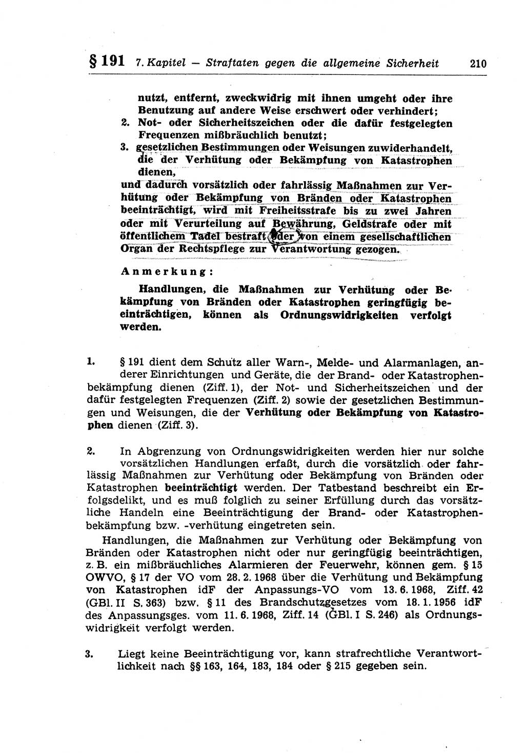 Strafrecht der Deutschen Demokratischen Republik (DDR), Lehrkommentar zum Strafgesetzbuch (StGB), Besonderer Teil 1970, Seite 210 (Strafr. DDR Lehrkomm. StGB BT 1970, S. 210)