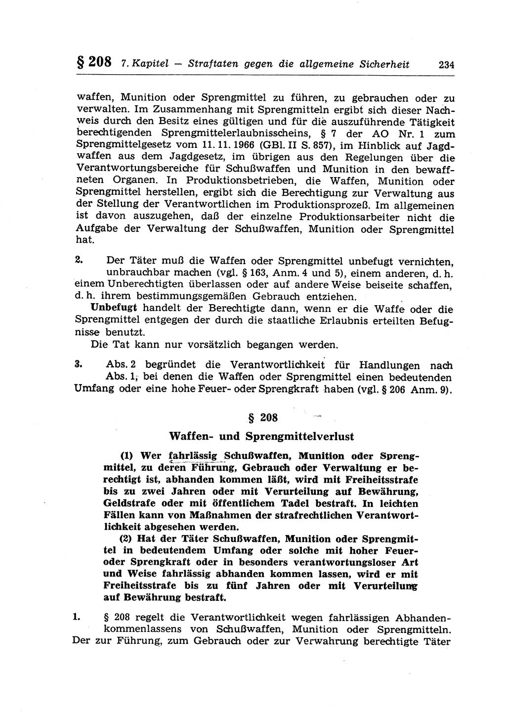 Strafrecht der Deutschen Demokratischen Republik (DDR), Lehrkommentar zum Strafgesetzbuch (StGB), Besonderer Teil 1970, Seite 234 (Strafr. DDR Lehrkomm. StGB BT 1970, S. 234)