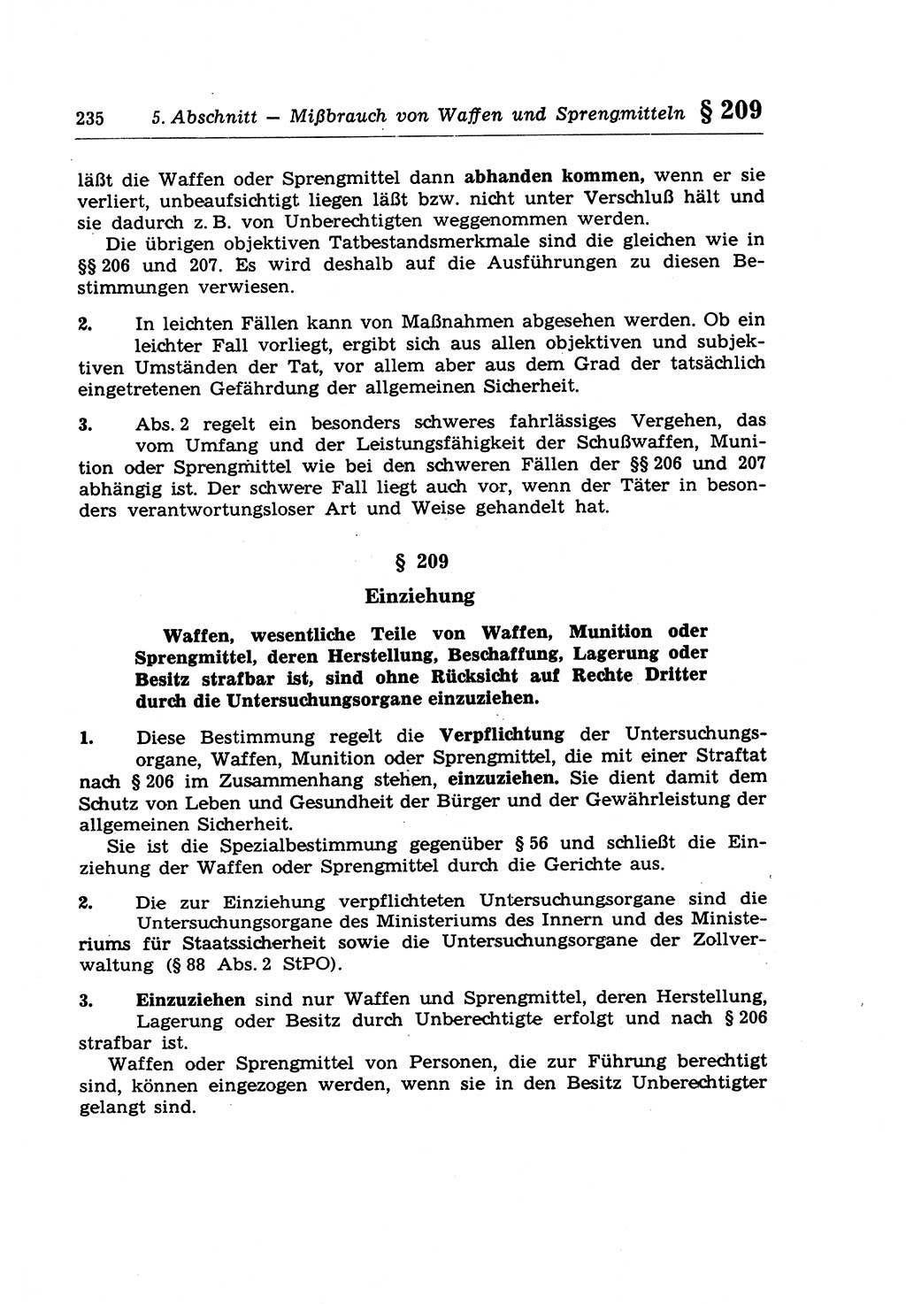 Strafrecht der Deutschen Demokratischen Republik (DDR), Lehrkommentar zum Strafgesetzbuch (StGB), Besonderer Teil 1970, Seite 235 (Strafr. DDR Lehrkomm. StGB BT 1970, S. 235)