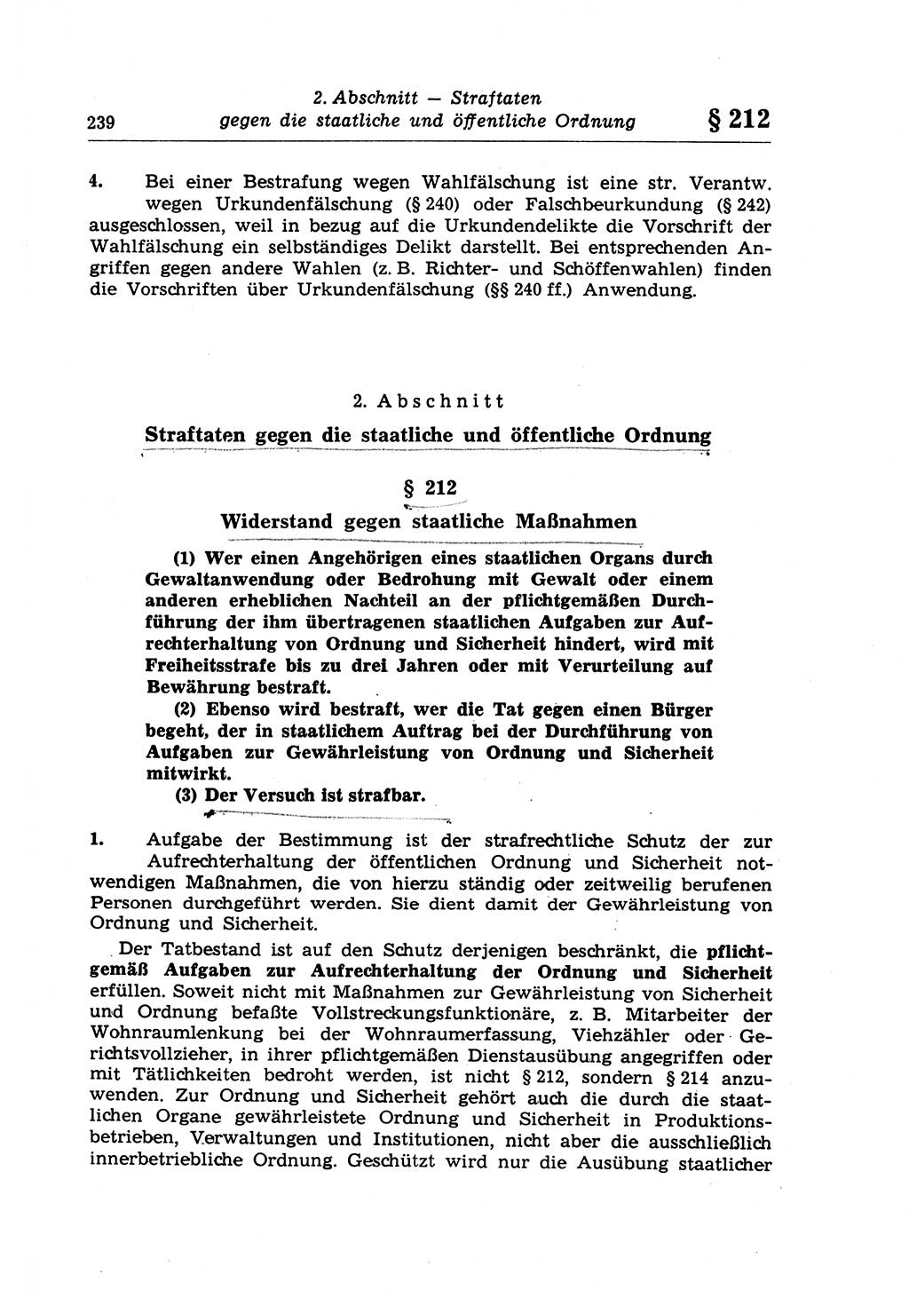 Strafrecht der Deutschen Demokratischen Republik (DDR), Lehrkommentar zum Strafgesetzbuch (StGB), Besonderer Teil 1970, Seite 239 (Strafr. DDR Lehrkomm. StGB BT 1970, S. 239)