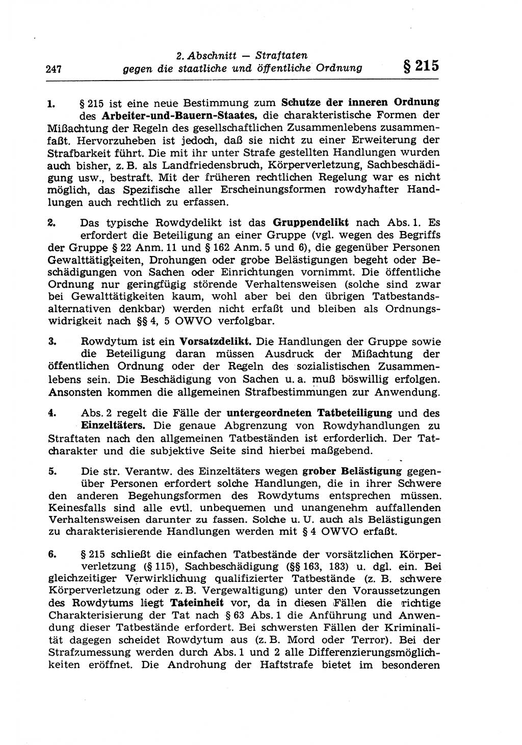 Strafrecht der Deutschen Demokratischen Republik (DDR), Lehrkommentar zum Strafgesetzbuch (StGB), Besonderer Teil 1970, Seite 247 (Strafr. DDR Lehrkomm. StGB BT 1970, S. 247)