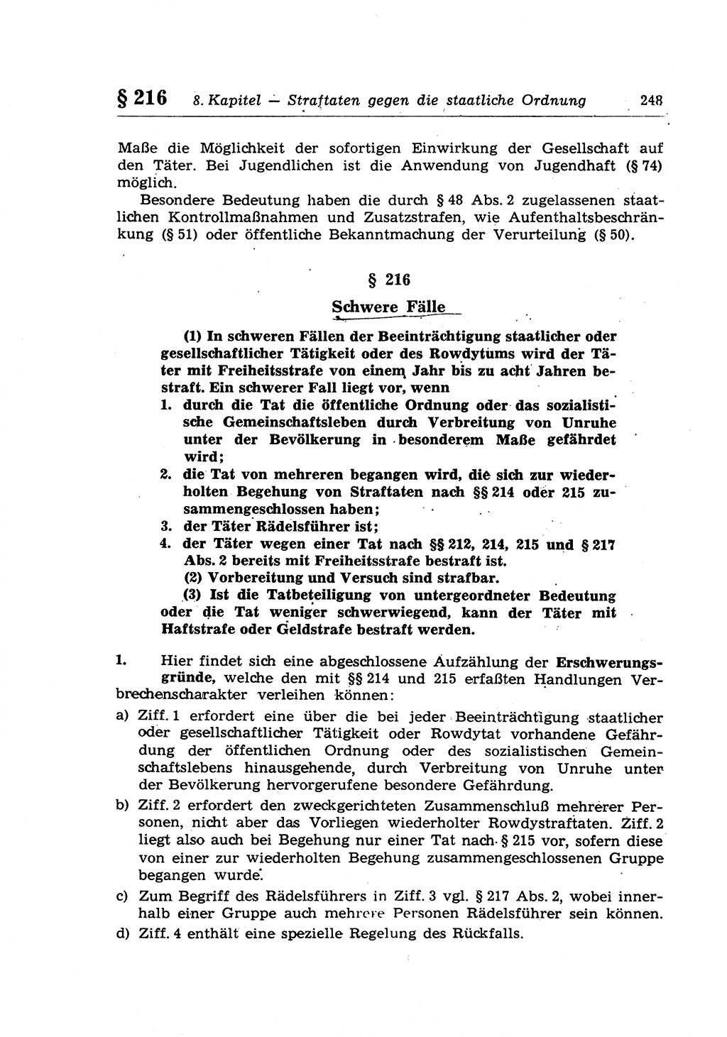 Strafrecht der Deutschen Demokratischen Republik (DDR), Lehrkommentar zum Strafgesetzbuch (StGB), Besonderer Teil 1970, Seite 248 (Strafr. DDR Lehrkomm. StGB BT 1970, S. 248)