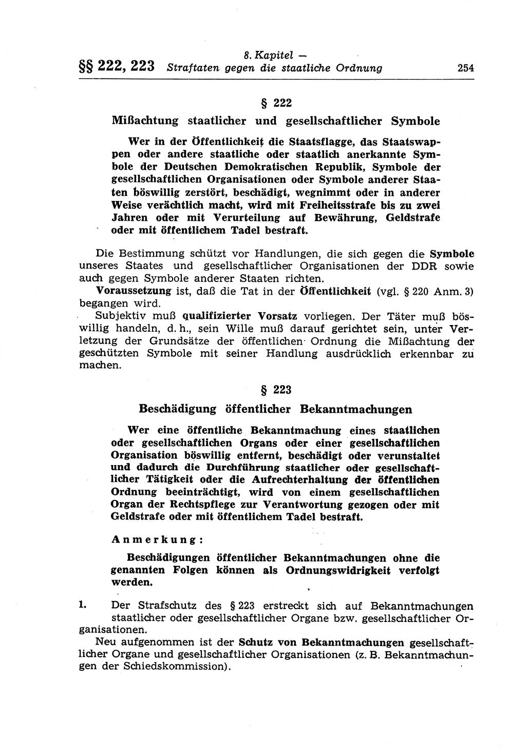 Strafrecht der Deutschen Demokratischen Republik (DDR), Lehrkommentar zum Strafgesetzbuch (StGB), Besonderer Teil 1970, Seite 254 (Strafr. DDR Lehrkomm. StGB BT 1970, S. 254)