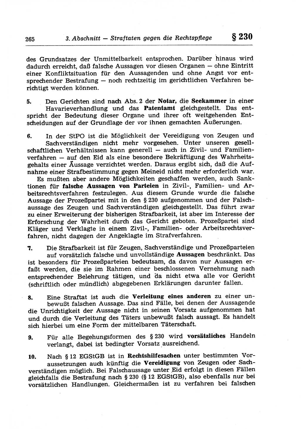 Strafrecht der Deutschen Demokratischen Republik (DDR), Lehrkommentar zum Strafgesetzbuch (StGB), Besonderer Teil 1970, Seite 265 (Strafr. DDR Lehrkomm. StGB BT 1970, S. 265)