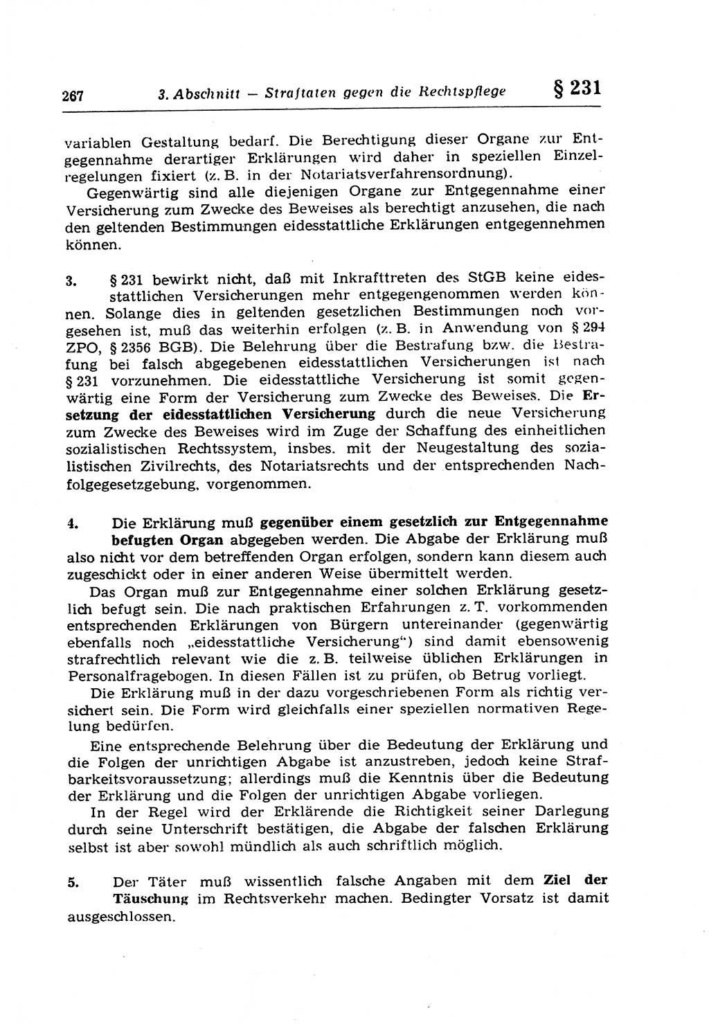 Strafrecht der Deutschen Demokratischen Republik (DDR), Lehrkommentar zum Strafgesetzbuch (StGB), Besonderer Teil 1970, Seite 267 (Strafr. DDR Lehrkomm. StGB BT 1970, S. 267)