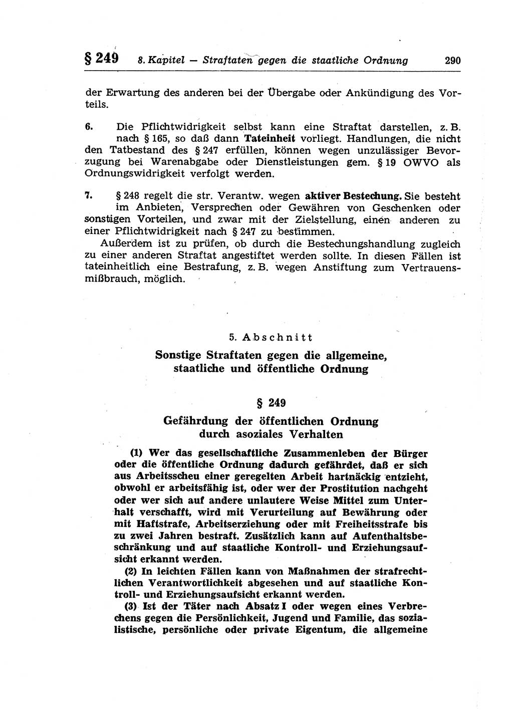 Strafrecht der Deutschen Demokratischen Republik (DDR), Lehrkommentar zum Strafgesetzbuch (StGB), Besonderer Teil 1970, Seite 290 (Strafr. DDR Lehrkomm. StGB BT 1970, S. 290)