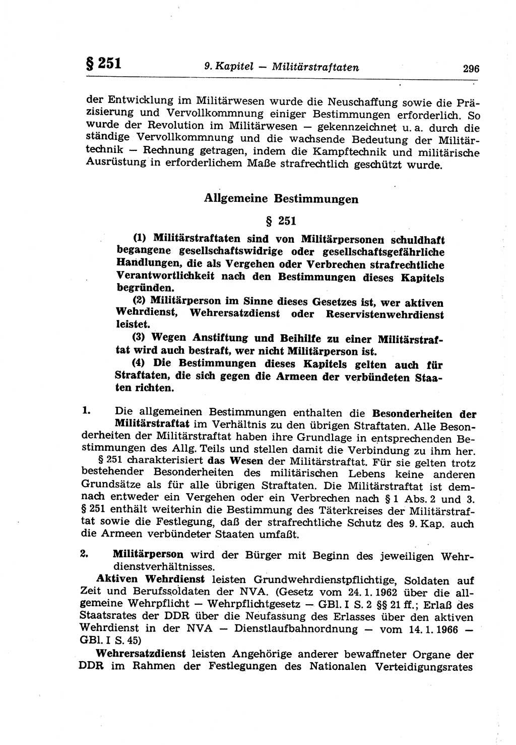 Strafrecht der Deutschen Demokratischen Republik (DDR), Lehrkommentar zum Strafgesetzbuch (StGB), Besonderer Teil 1970, Seite 296 (Strafr. DDR Lehrkomm. StGB BT 1970, S. 296)