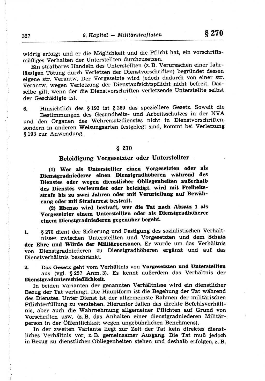 Strafrecht der Deutschen Demokratischen Republik (DDR), Lehrkommentar zum Strafgesetzbuch (StGB), Besonderer Teil 1970, Seite 327 (Strafr. DDR Lehrkomm. StGB BT 1970, S. 327)