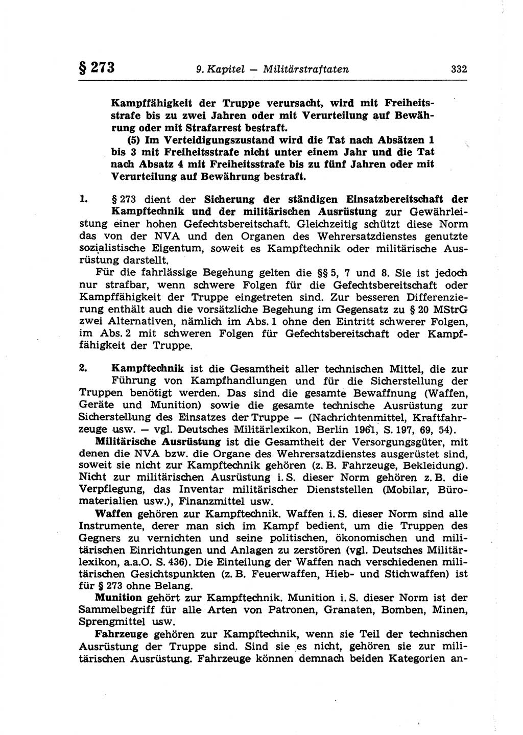 Strafrecht der Deutschen Demokratischen Republik (DDR), Lehrkommentar zum Strafgesetzbuch (StGB), Besonderer Teil 1970, Seite 332 (Strafr. DDR Lehrkomm. StGB BT 1970, S. 332)