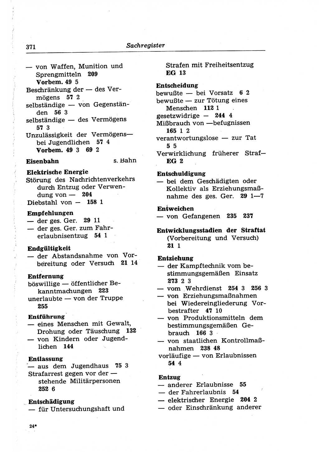 Strafrecht der Deutschen Demokratischen Republik (DDR), Lehrkommentar zum Strafgesetzbuch (StGB), Besonderer Teil 1970, Seite 371 (Strafr. DDR Lehrkomm. StGB BT 1970, S. 371)