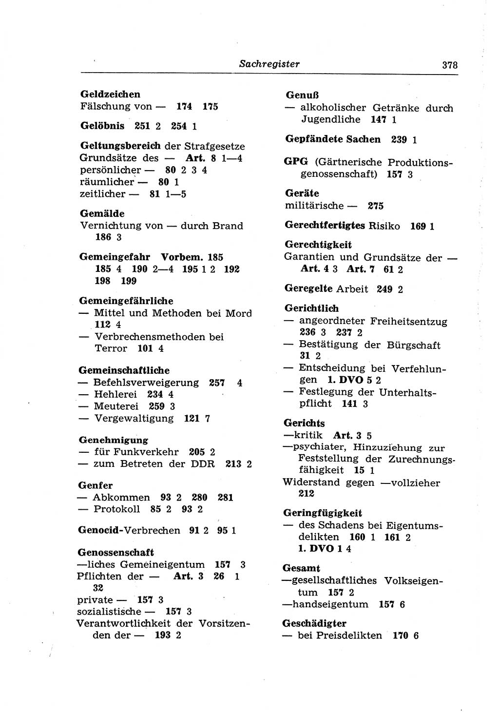 Strafrecht der Deutschen Demokratischen Republik (DDR), Lehrkommentar zum Strafgesetzbuch (StGB), Besonderer Teil 1970, Seite 378 (Strafr. DDR Lehrkomm. StGB BT 1970, S. 378)