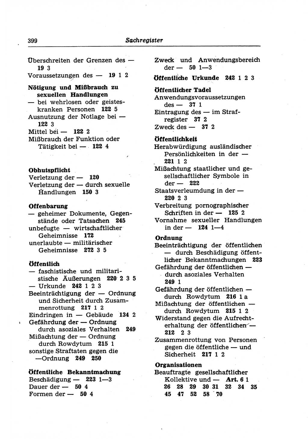 Strafrecht der Deutschen Demokratischen Republik (DDR), Lehrkommentar zum Strafgesetzbuch (StGB), Besonderer Teil 1970, Seite 399 (Strafr. DDR Lehrkomm. StGB BT 1970, S. 399)