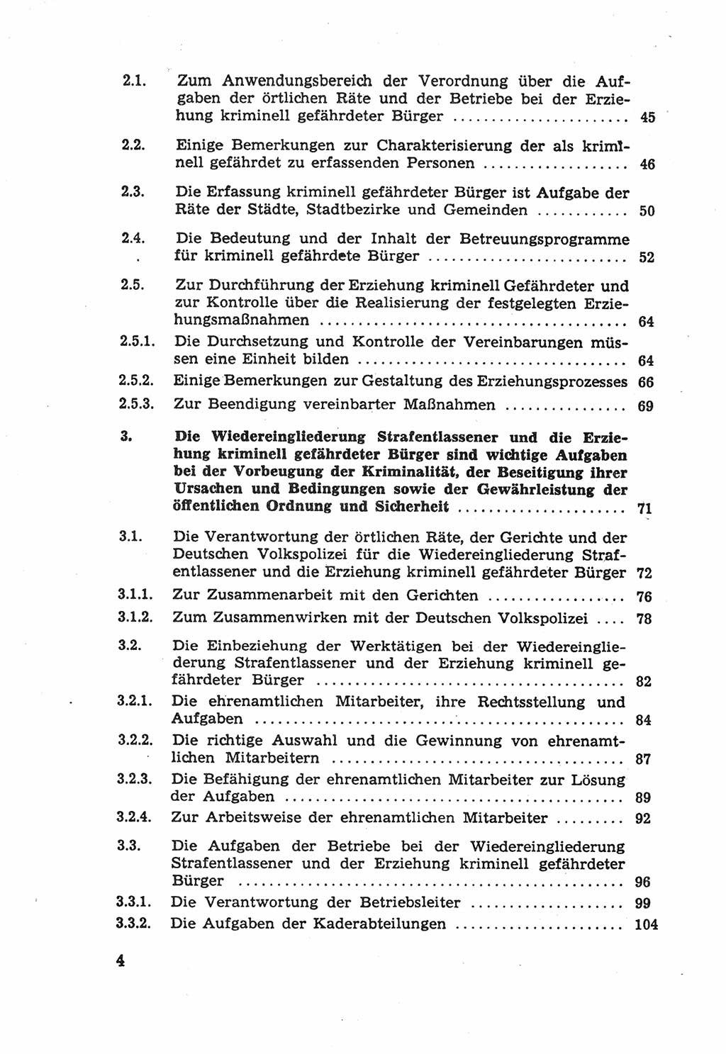 Die Wiedereingliederung Strafentlassener in das gesellschaftliche Leben [Deutsche Demokratische Republik (DDR)] und die Erziehung kriminell gefährdeter Bürger 1970, Seite 4 (Wiedereingl. Strafentl. DDR 1970, S. 4)