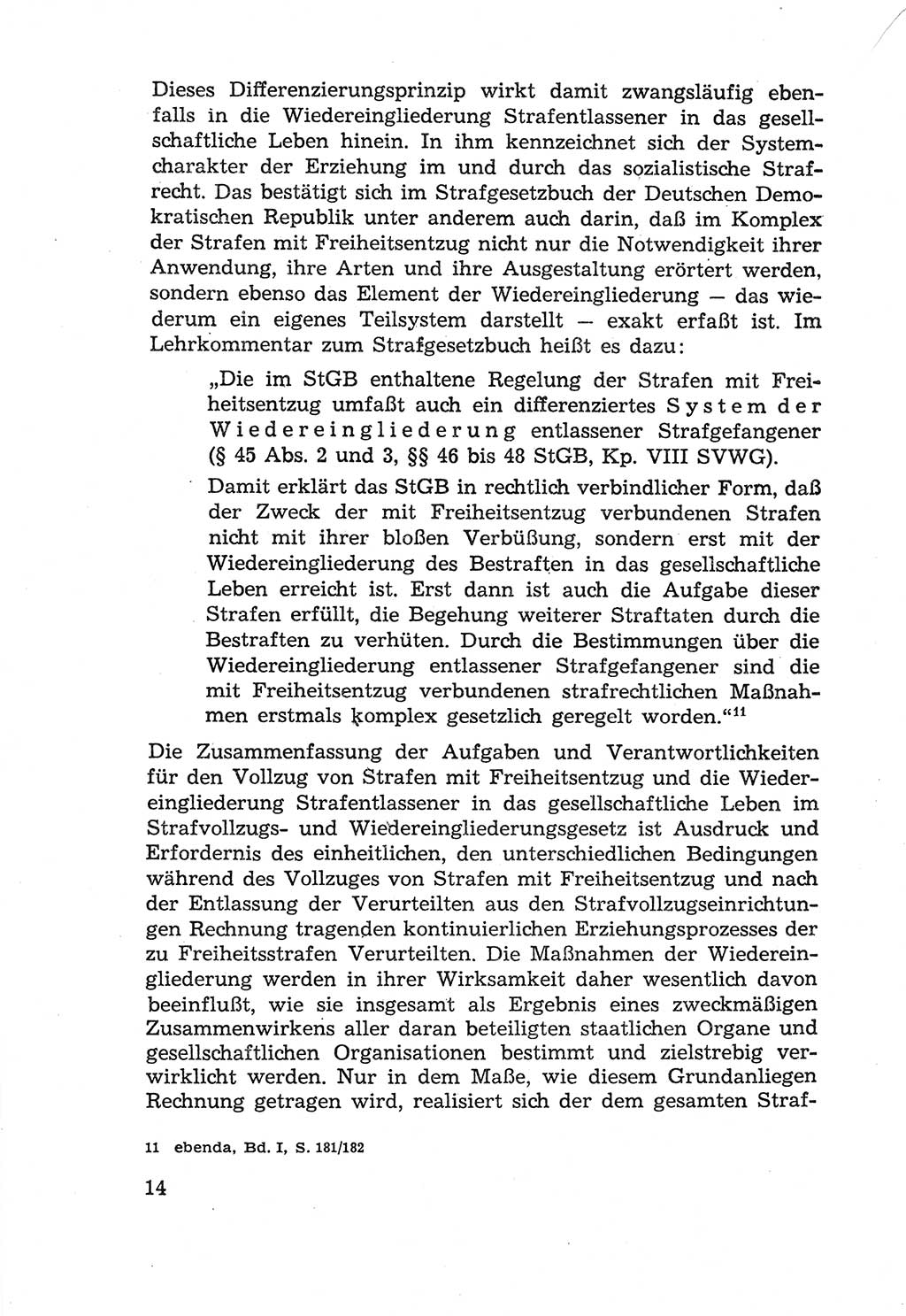 Die Wiedereingliederung Strafentlassener in das gesellschaftliche Leben [Deutsche Demokratische Republik (DDR)] und die Erziehung kriminell gefährdeter Bürger 1970, Seite 14 (Wiedereingl. Strafentl. DDR 1970, S. 14)