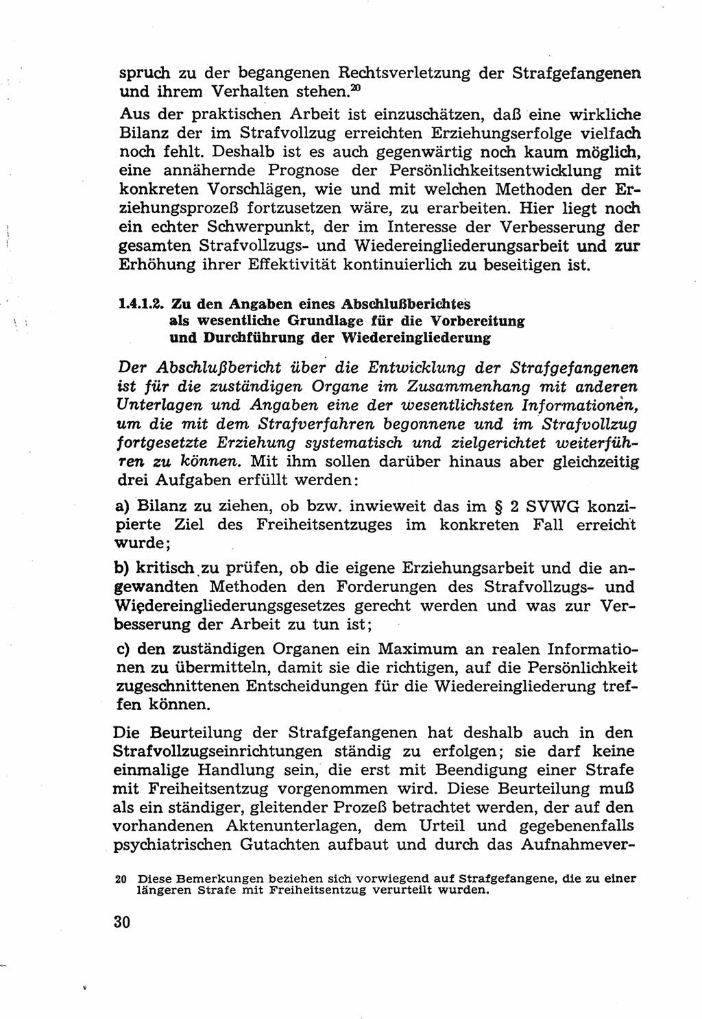 Die Wiedereingliederung Strafentlassener in das gesellschaftliche Leben [Deutsche Demokratische Republik (DDR)] und die Erziehung kriminell gefährdeter Bürger 1970, Seite 30 (Wiedereingl. Strafentl. DDR 1970, S. 30)