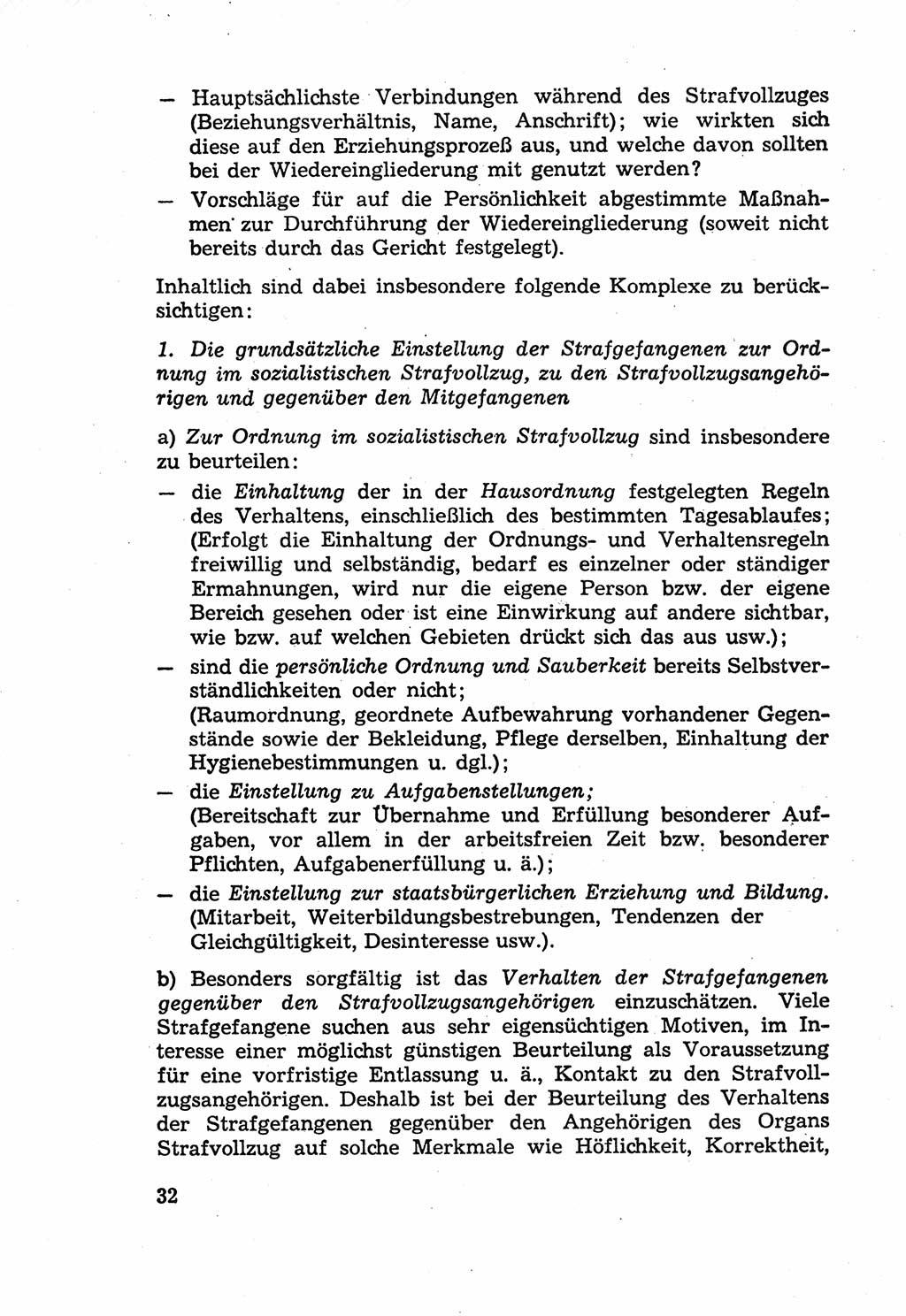 Die Wiedereingliederung Strafentlassener in das gesellschaftliche Leben [Deutsche Demokratische Republik (DDR)] und die Erziehung kriminell gefährdeter Bürger 1970, Seite 32 (Wiedereingl. Strafentl. DDR 1970, S. 32)