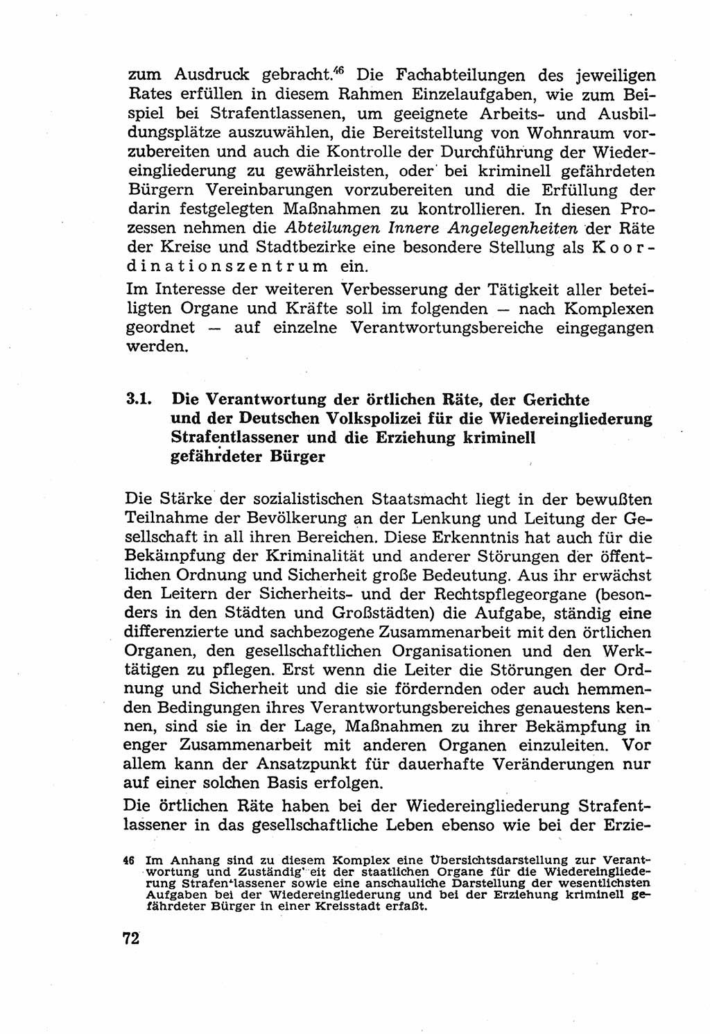 Die Wiedereingliederung Strafentlassener in das gesellschaftliche Leben [Deutsche Demokratische Republik (DDR)] und die Erziehung kriminell gefährdeter Bürger 1970, Seite 72 (Wiedereingl. Strafentl. DDR 1970, S. 72)