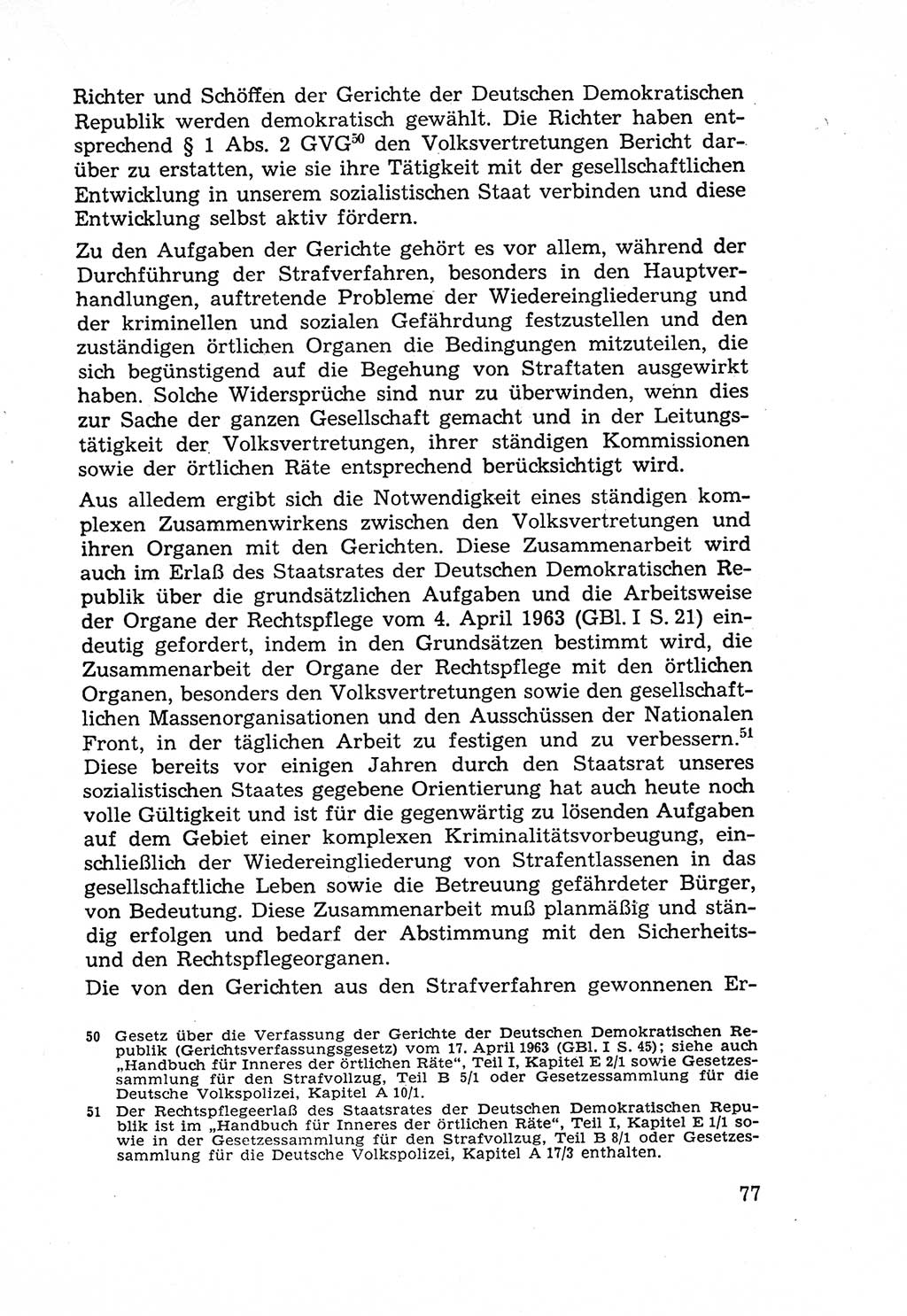 Die Wiedereingliederung Strafentlassener in das gesellschaftliche Leben [Deutsche Demokratische Republik (DDR)] und die Erziehung kriminell gefährdeter Bürger 1970, Seite 77 (Wiedereingl. Strafentl. DDR 1970, S. 77)