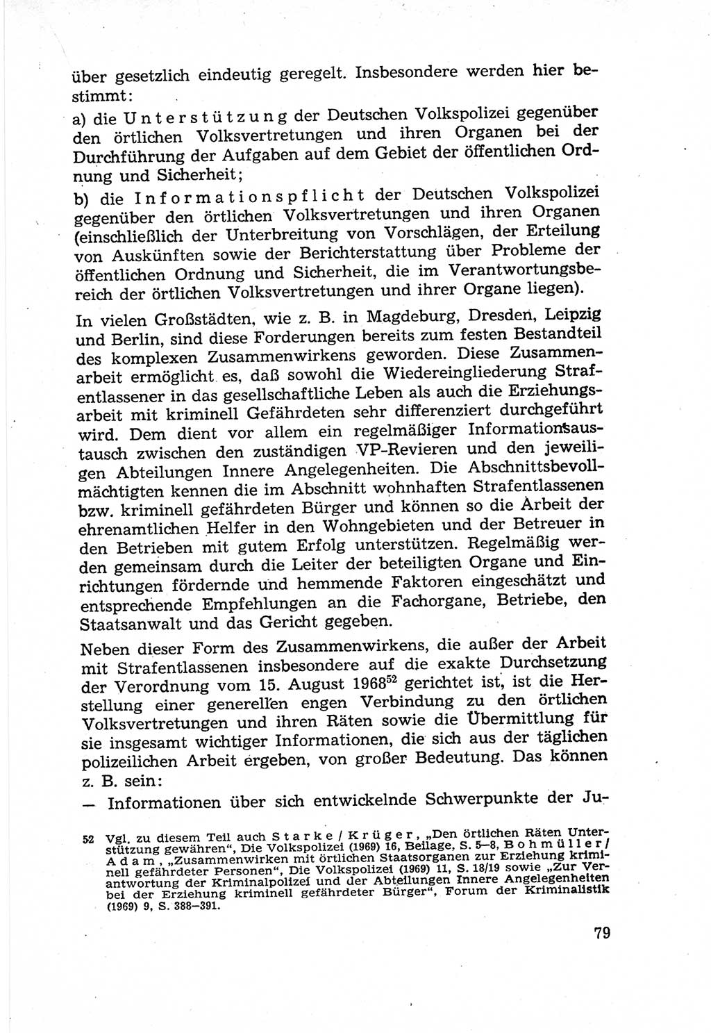 Die Wiedereingliederung Strafentlassener in das gesellschaftliche Leben [Deutsche Demokratische Republik (DDR)] und die Erziehung kriminell gefährdeter Bürger 1970, Seite 79 (Wiedereingl. Strafentl. DDR 1970, S. 79)