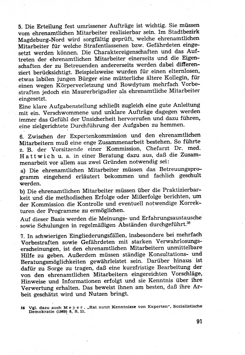 Die Wiedereingliederung Strafentlassener in das gesellschaftliche Leben [Deutsche Demokratische Republik (DDR)] und die Erziehung kriminell gefährdeter Bürger 1970, Seite 91 (Wiedereingl. Strafentl. DDR 1970, S. 91)