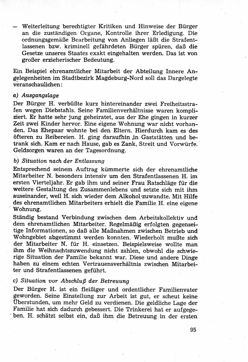 Die Wiedereingliederung Strafentlassener in das gesellschaftliche Leben [Deutsche Demokratische Republik (DDR)] und die Erziehung kriminell gefährdeter Bürger 1970, Seite 95 (Wiedereingl. Strafentl. DDR 1970, S. 95)