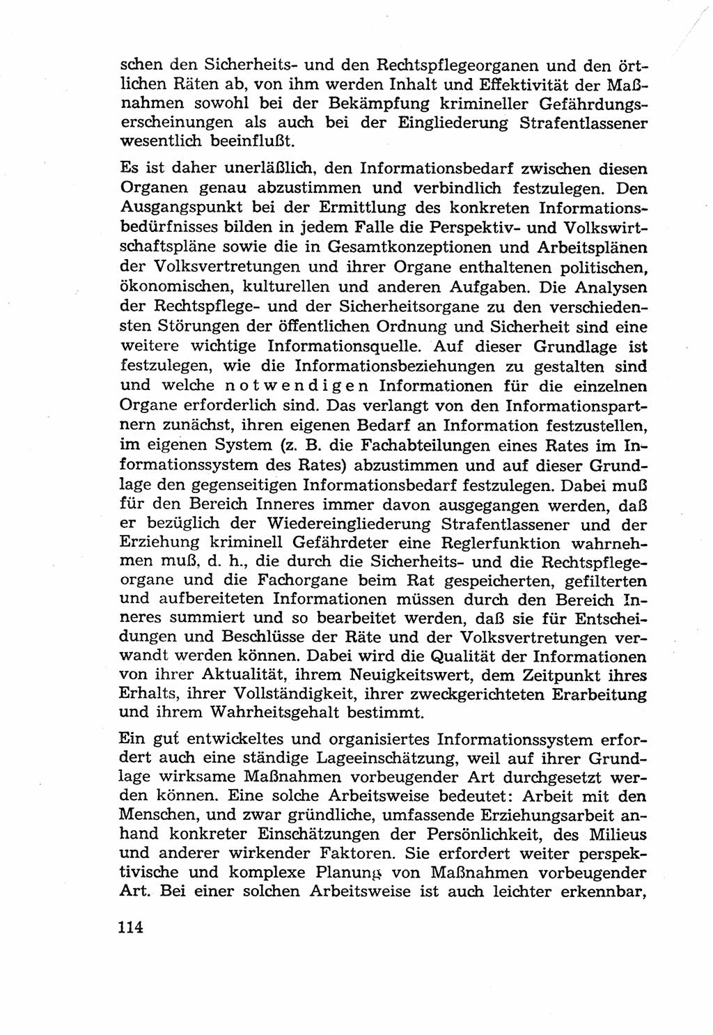 Die Wiedereingliederung Strafentlassener in das gesellschaftliche Leben [Deutsche Demokratische Republik (DDR)] und die Erziehung kriminell gefährdeter Bürger 1970, Seite 114 (Wiedereingl. Strafentl. DDR 1970, S. 114)