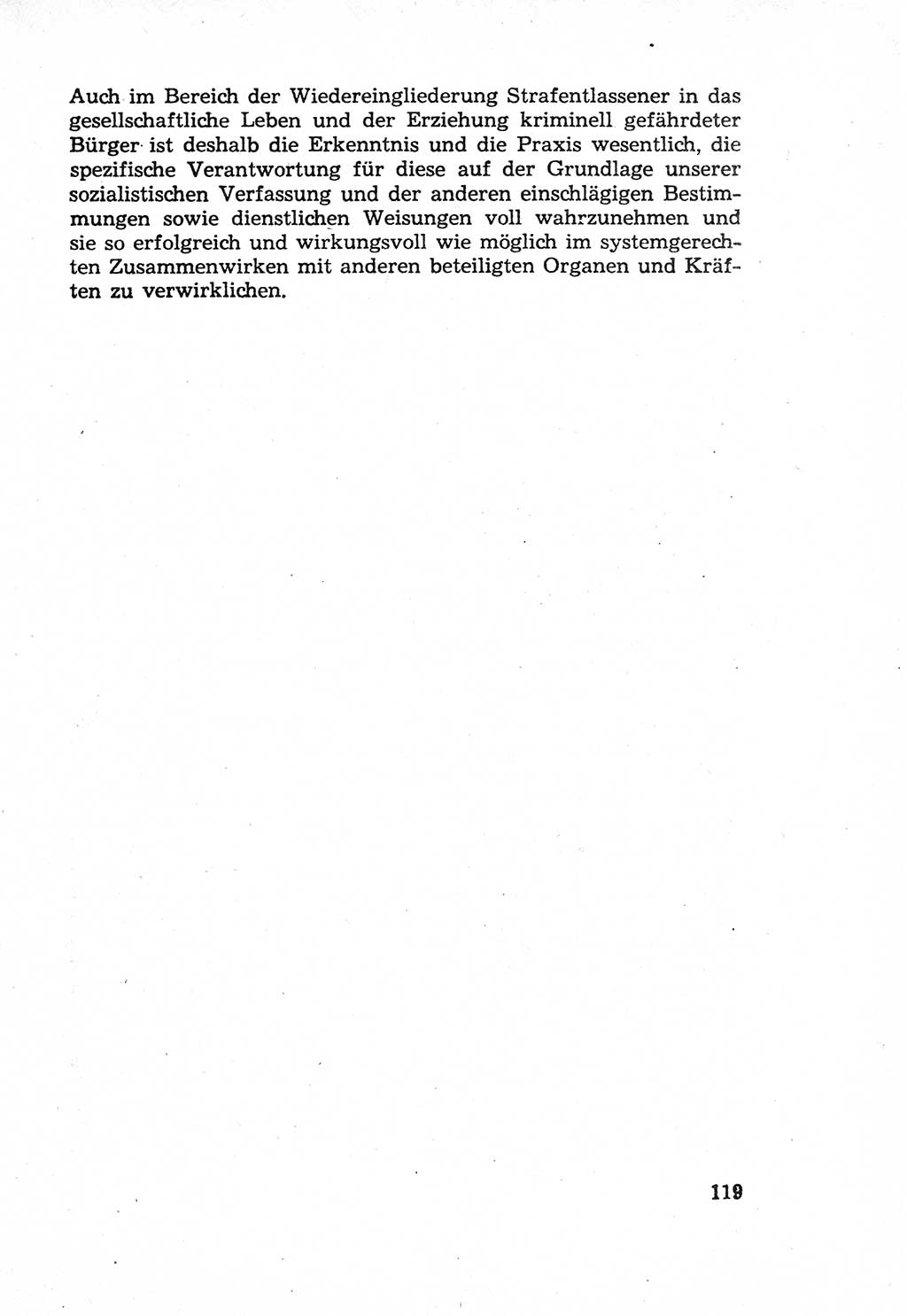 Die Wiedereingliederung Strafentlassener in das gesellschaftliche Leben [Deutsche Demokratische Republik (DDR)] und die Erziehung kriminell gefährdeter Bürger 1970, Seite 119 (Wiedereingl. Strafentl. DDR 1970, S. 119)