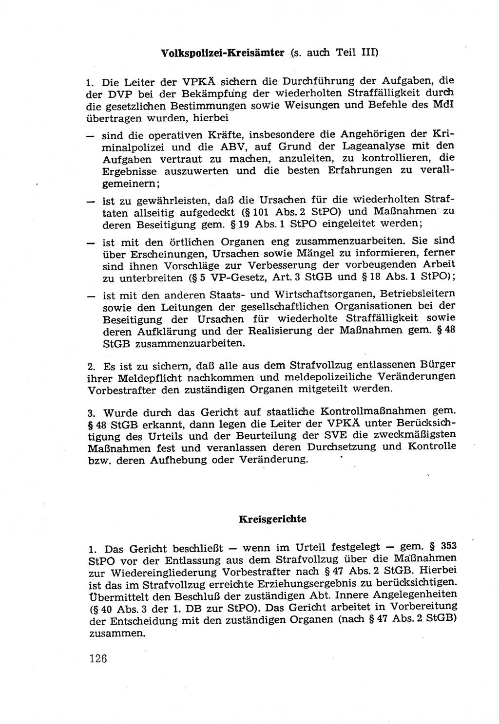 Die Wiedereingliederung Strafentlassener in das gesellschaftliche Leben [Deutsche Demokratische Republik (DDR)] und die Erziehung kriminell gefährdeter Bürger 1970, Seite 126 (Wiedereingl. Strafentl. DDR 1970, S. 126)